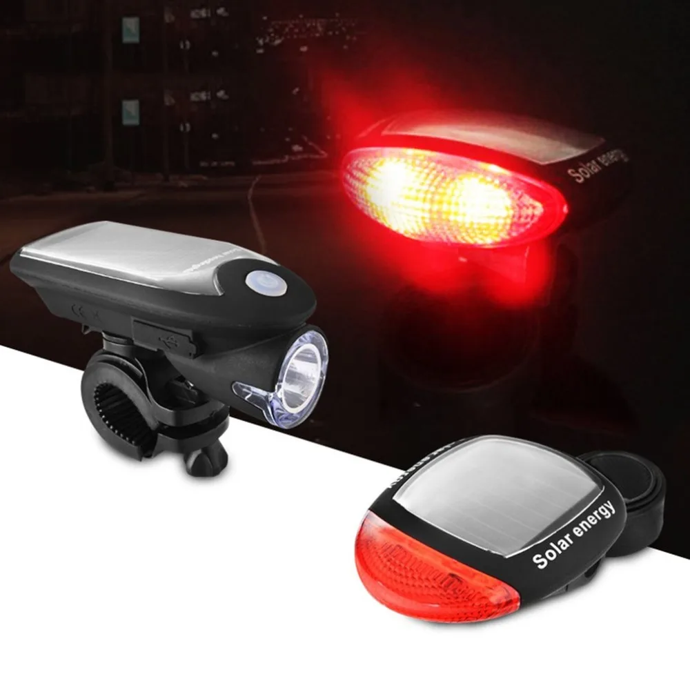 High Bright Solar Powered Bike Light Bicycle Taillight Waterproof LED Cycling Bicycle Night Safety Rear Light Back Lamp Hot Sale