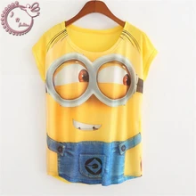 new 2017 Summer Style Women Cartoon Minions Harajuku Series T Shirts Short Sleeve Casual Tee Printed