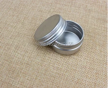 500pcs Free Shipping 5ml Aluminium Balm Tins pot Jar 5g containers with screw thread Lip Gloss Candle Packaging bottle