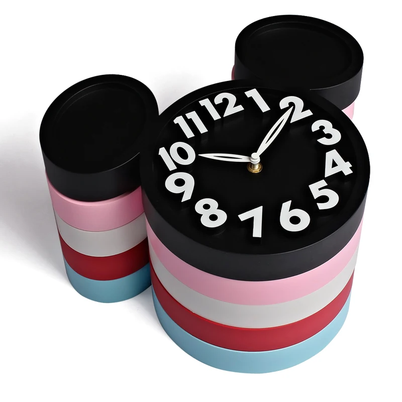 Микки Маус акриловые электронные большие декоративные настенные часы современный дизайн кухонные часы бесшумные 3D цифровые настенные часы домашний декор