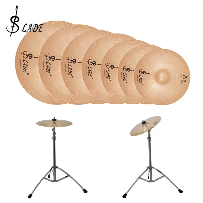 

SLADE 8/10/12/14/16/18/20 Inch Copper Alloy Crash Cymbal Drum Set Durable Cymbal For Percussion Instruments Parts & Accessories