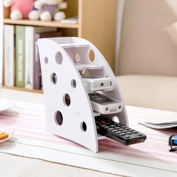 

Eco-friendly Plastic Wood TV Air Conditioner Remote Control Holder Home Office Sundries Storage Case Desk Organizer Box