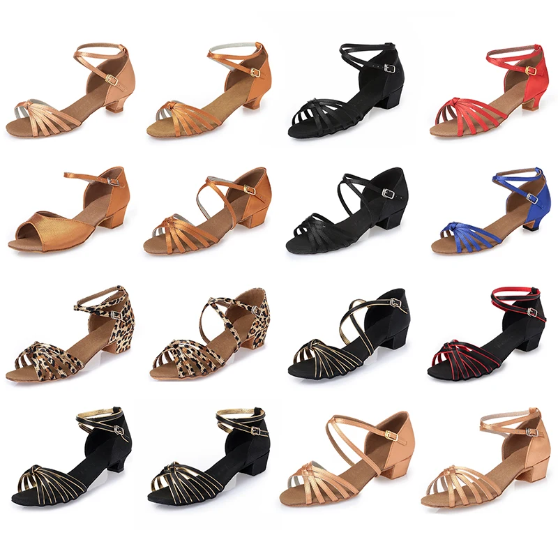 

Kids' Dance Shoes High quality girls Children/child/kids ballroom tango salsa latin dance shoes low heel shoes