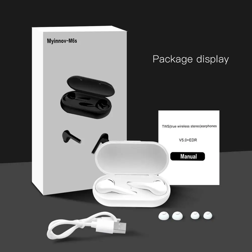Ankndo Tws Bluetooth Earphones Mini Wireless Earbuds HIFI Sound Sport Earphones Stereo 5.0 Headset For Smartphone Devices