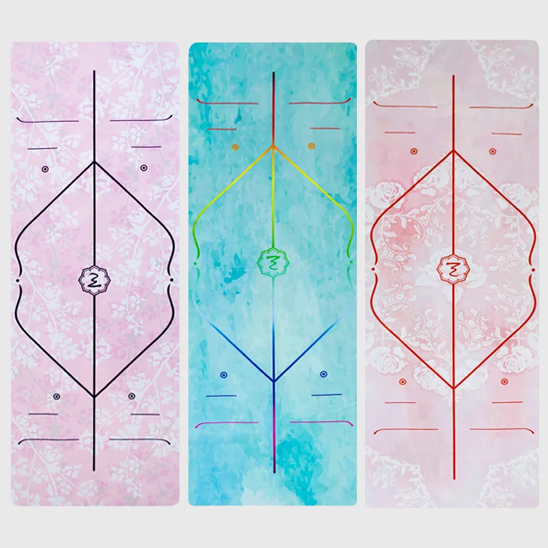 

New High temperature yoga mat ultra-thin folding natural rubber suede travel printing portable yoga mat 1mm slim