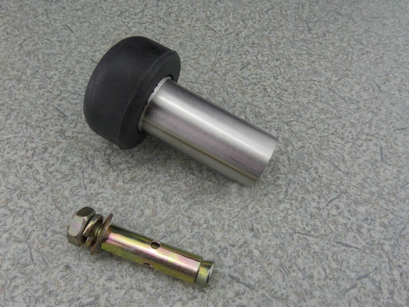 Height 80MM 304 Stainless Steel Door Stop Closer Floor Stopper With Strong Screw Free Shipping