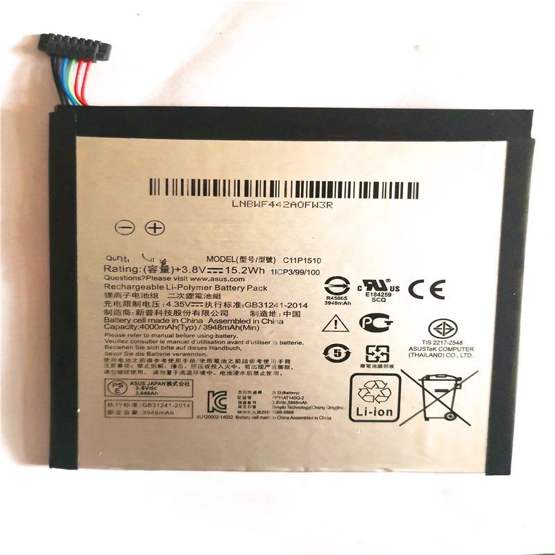 

For ASUS ZenPad S 8.0 Z580CA C11P1510 Replacement Tablet Battery Li-Polymer 3948/4000mAh batterie with repair tools for gift