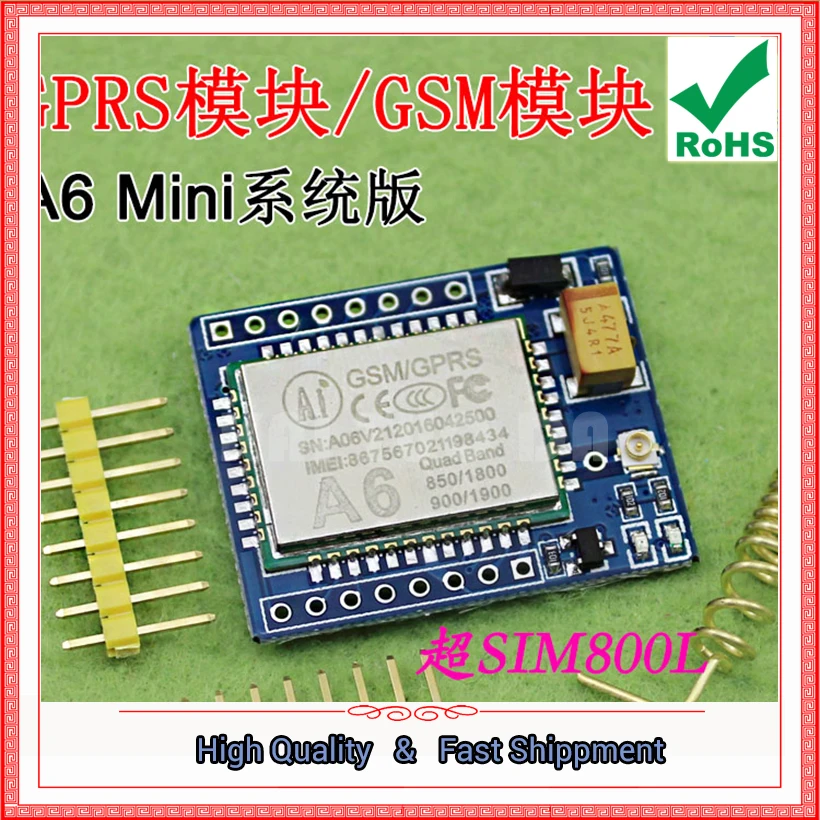 

A6 mini GPRS / GSM module SMS voice development board Ultra SIM800L wireless data transmission C5B6