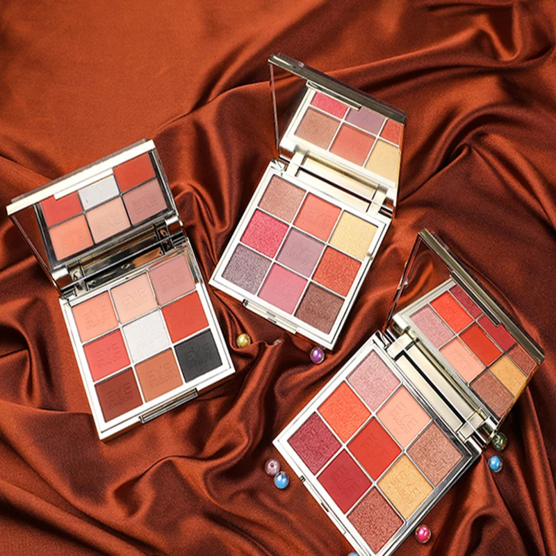 MISS ROSE9 цвет/Комплект блестящий глаз диск для теней девушка алмаз мигающий Металл Матовый телесный цвет земля цветная Сетка Красный Тени для век