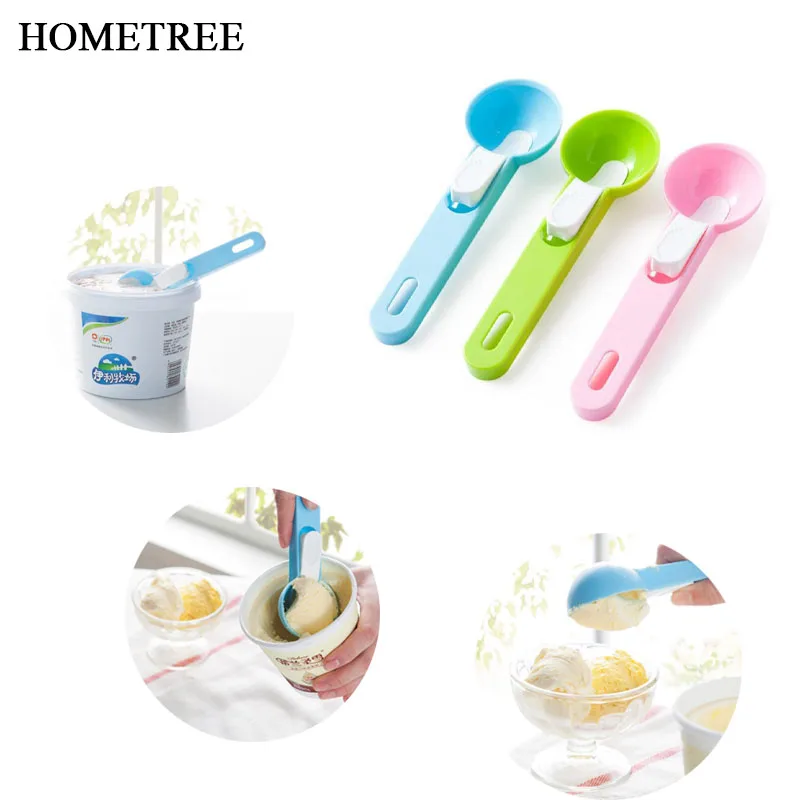 

HOMETREE Green Ice Cream Ball Spoon Scoops Digging Fruit Watermelon Ice Cream Ball Kitchen Accessories Gadgets Shape Tools H82