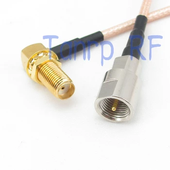

20inch FME male plug to SMA female jack right angle RF adapter connector 50CM Pigtail coaxial jumper cable RG316 cord