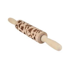 Рождественский олень шаблон тиснение Скалка деревянная для DIY кухня пицца печенье MJJ88