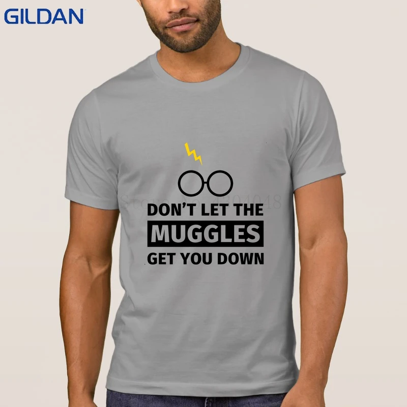 Вязаное изделие не позволяйте магглов вам вниз футболка удобные Camisetas Для мужчин