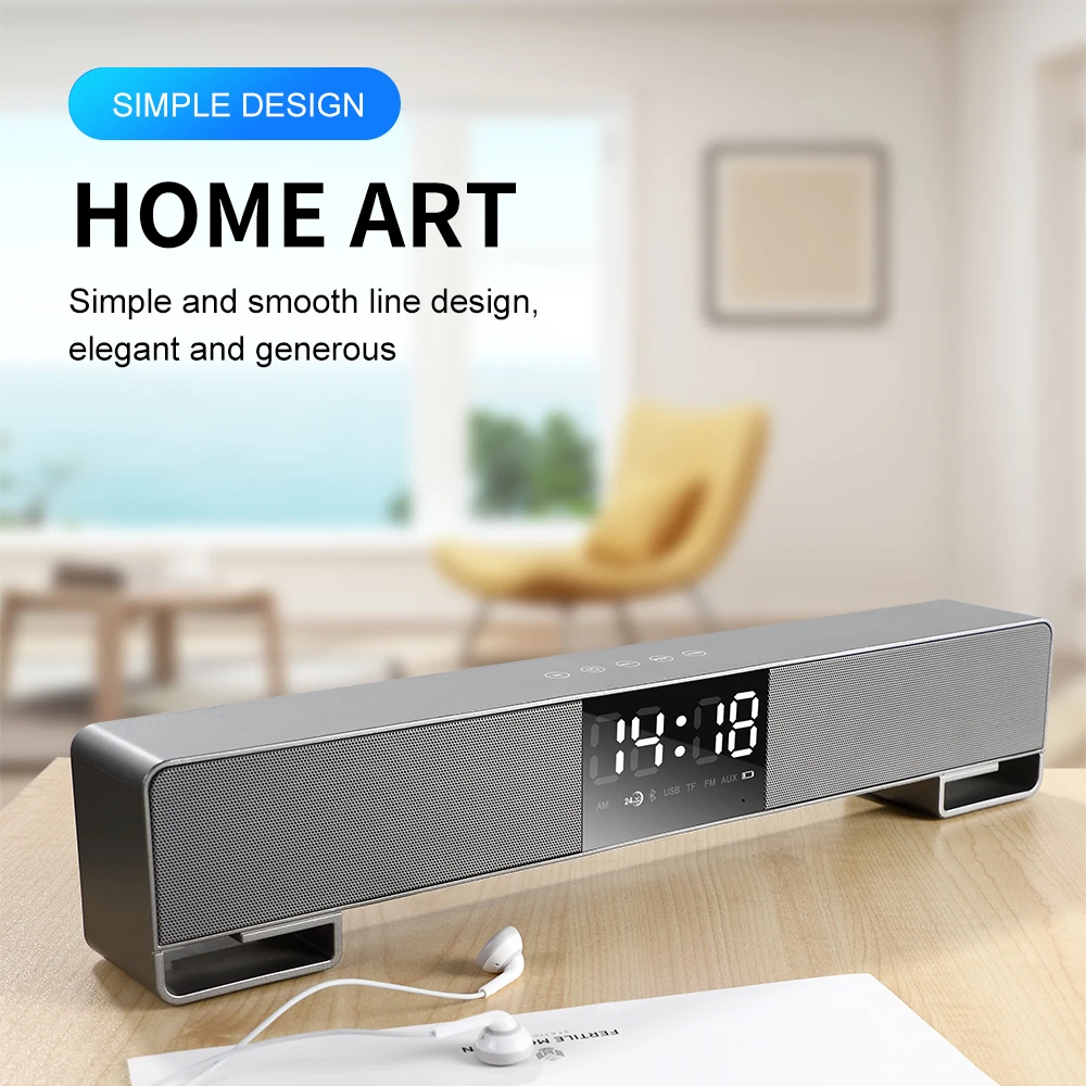 

Joyroom Wireless Bluetooth Speaker Touch Desktop Clock Portable Speaker with display Support alarm clock
