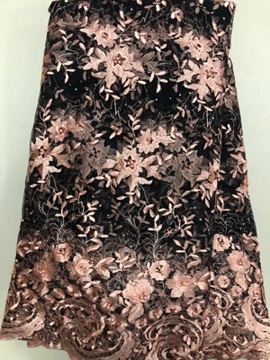 

African Lace Fabric 2019 Embroidered Nigerian Lace Fabric Bridal High Quality French Tulle Lace Fabric For Wedding Party FLL3753