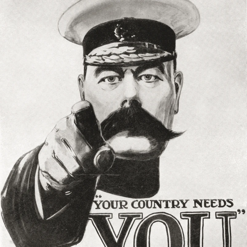Your Country Needs You Famous Kitchener World War One recruitment From The War Memoirs of David Lloyd George p (24 x 32)