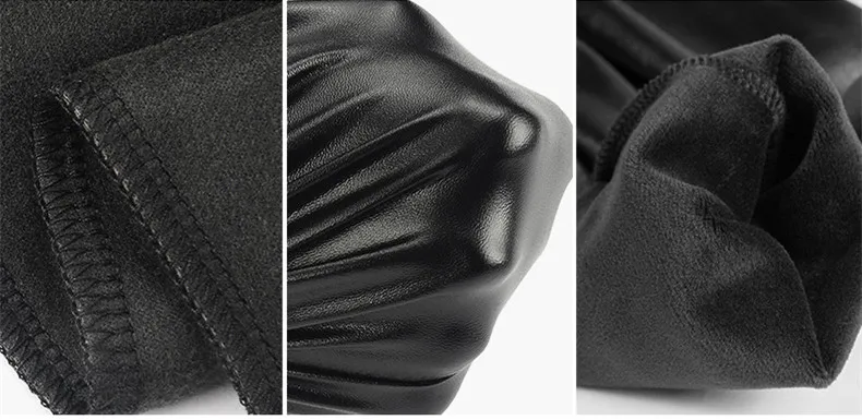 Autumn Winter Bottoming Pants Trousers Women  Pu Leather Pants Female 2018 New Thickened High Waist Black Matte Leggings (9)