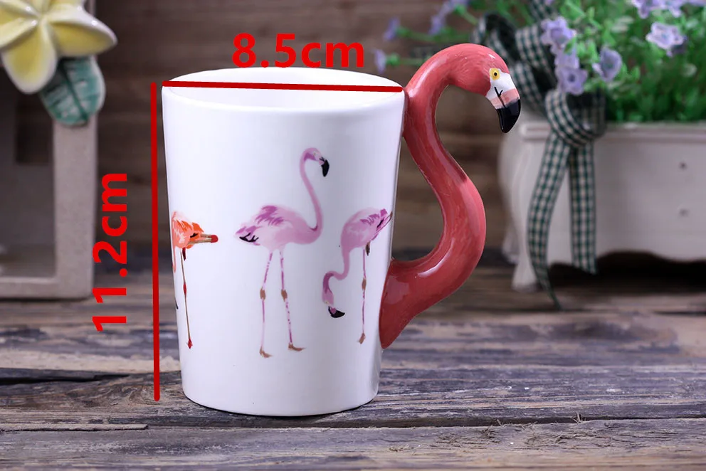 Hand-Painted-Flamingo-3D-Animal-Ceramic-Coffee-Mug-Cup-Girl-Birthday-Gift (2)