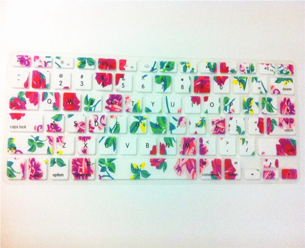 

Colorful Flower Floral Silicone Laptop keyboard Skin Protector Cover film Guard for Apple Macbook Pro Air Retina 13 15 17