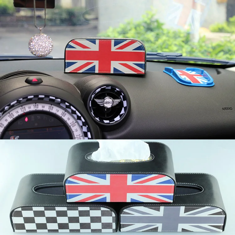 Винтажная тканевая коробка из искусственной кожи в стиле ретро для BMW MINI Cooper