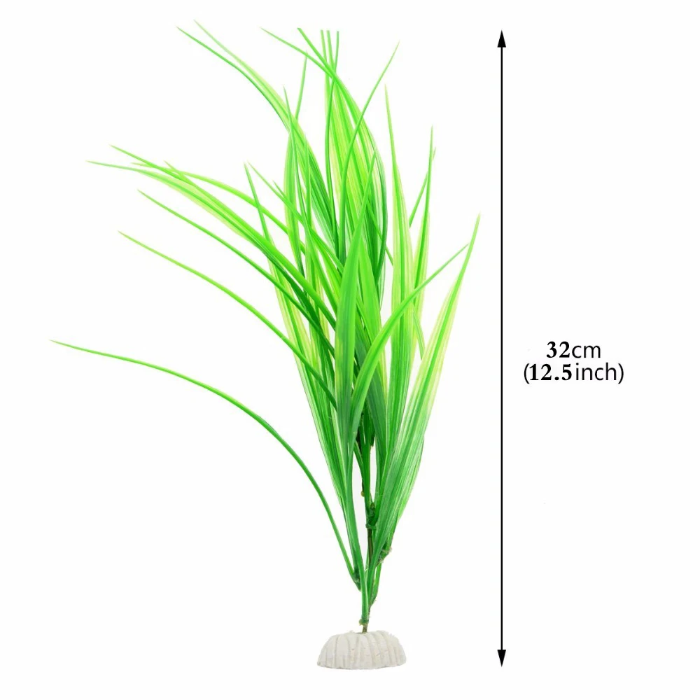 1 шт. 32 см аквариумные растения искусственные декоративные рыбные растения аквариумные аксессуары Aquario водные травы рыбки пластиковые растения орнамент