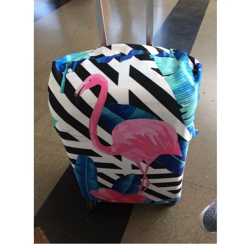 ThiKin 3D Фламинго эластичный багаж Защитные чехлы для 18-30 дюймов костюм чехол Толстая пыль розовый чехол дорожная сумка чехол