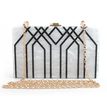 Полосатый акриловый женский вечерний клатч на цепочке через плечо, сумки через плечо, жесткий футляр, клатчи, сумочка для свадебной вечеринки, выпускного вечера