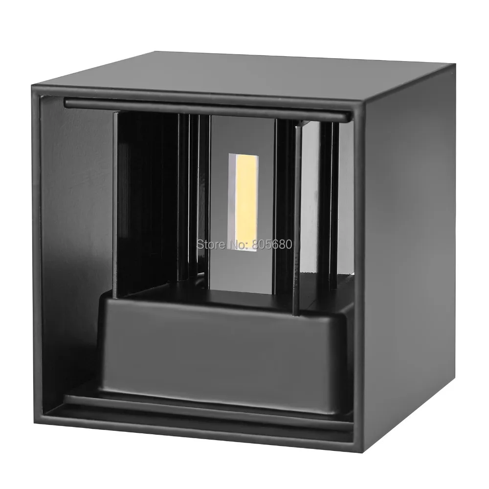 

12W Adjustable Surface Mounted Outdoor Cube Led wall light IP65 Up Down Wall Porch Lamp