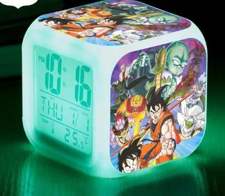 Dragon Ball детские часы светодиодный Будильник украшение дома reloj despertador 7 цветов флэш цифровые часы