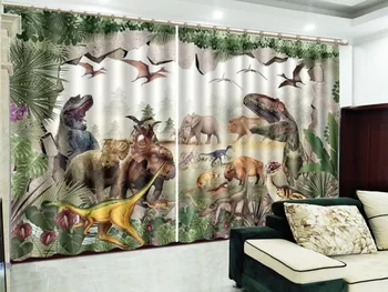 

3d Curtain 3D Children Cartoon Animal Comic Animal Curtain Living Room Bedroom Beautiful Practical Blackout Curtains