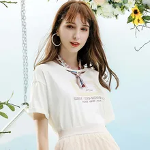 AcFirst Summer Women Tops Casual White T-shirts Solid Shirt O Neck Short Plus Size T Shirt Cotton Sexy Cut Out Tees Cut Out white cut out cold shoulder 3 4 length sleeves t shirt