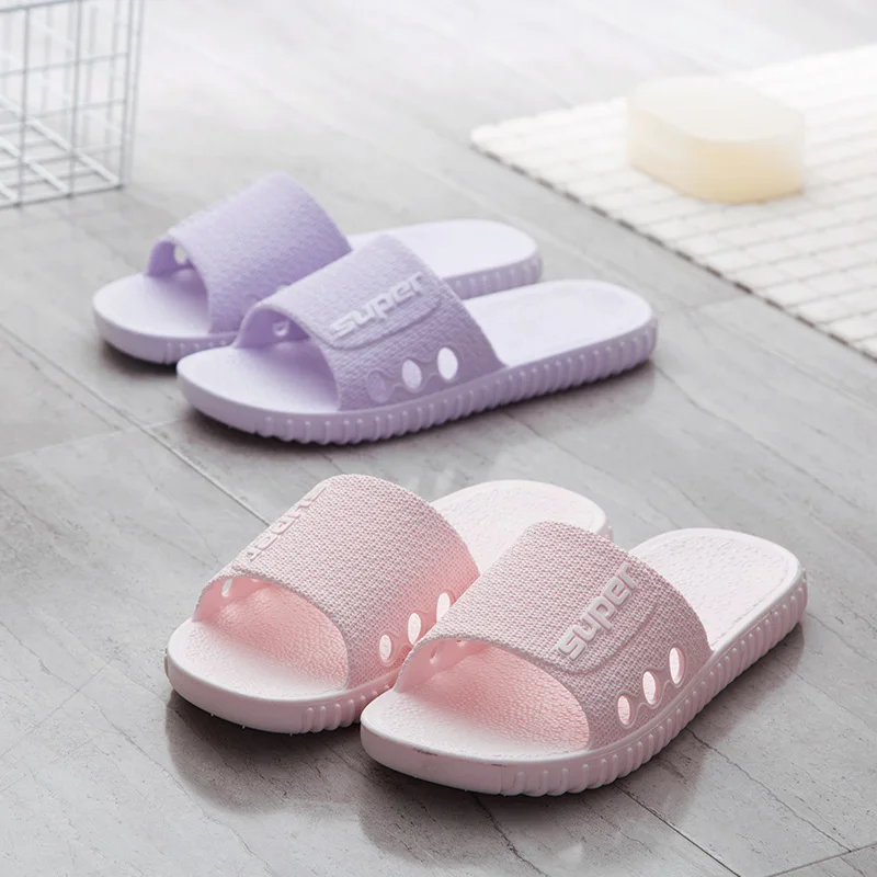 Домашние мягкие тапочки на плоской подошве для ванной; нескользящие крутые женские шлепанцы; Летняя мужская домашняя обувь
