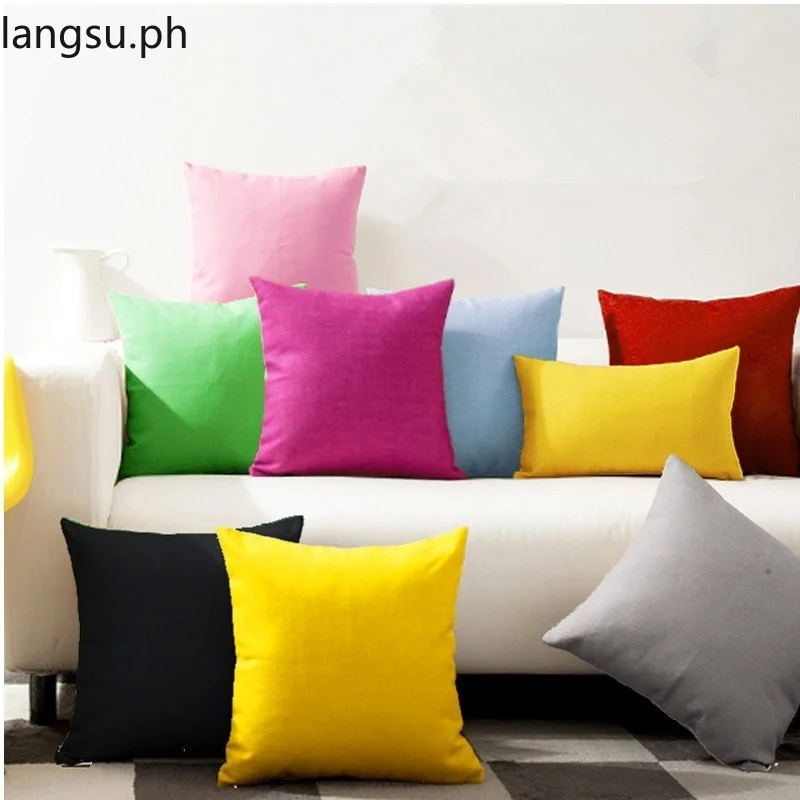 

Pillowcase Bed Living Room Solid Pillowslip Home Vintage Cushion Coussin 45cm*45cm