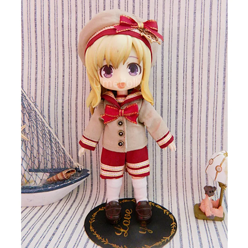1 Set Cute Sailor Suit Uniform Coat + Shorts Cap for OB11 1/12 BJD Doll Clothes Accessories | Игрушки и хобби