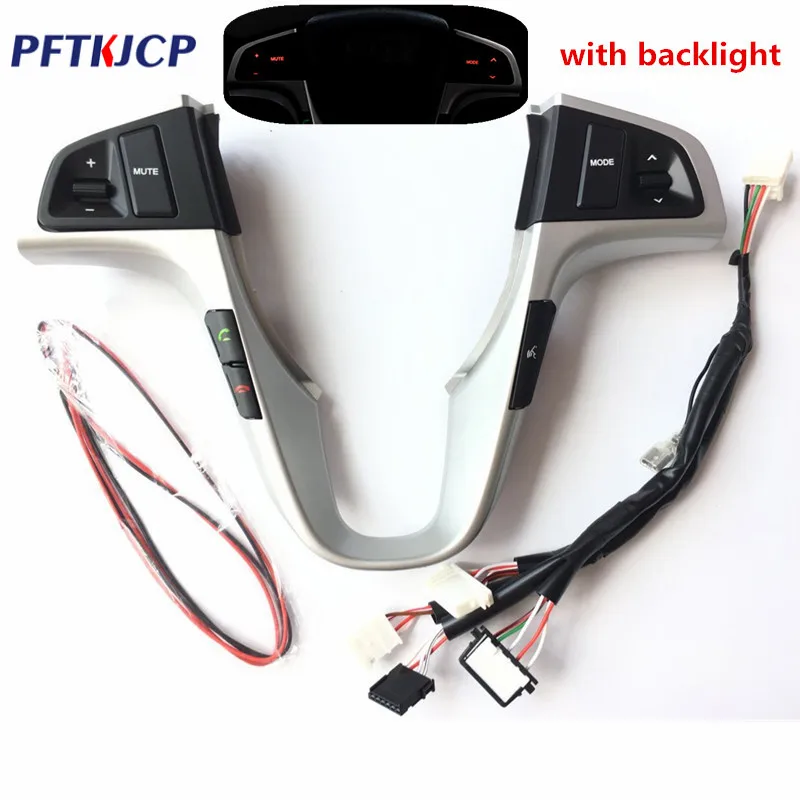 

Steering wheel audio volume music control button switch with Bluetooth telephone sound order backlight for Hyundai VERNA SOLARIS