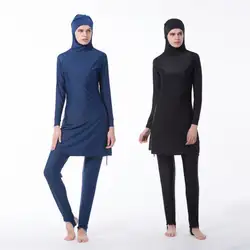2019 женские модные печатные цветочные мусульманские Комплекты Плюс Размер Купальники хиджаб мусульманский исламский