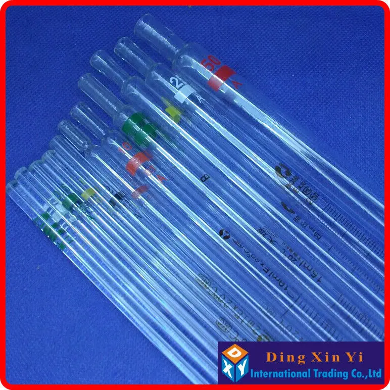 (5 pieces/lot) resolution 0.1ml,25ml Glass measuring Pipette with coding gand,25ml glass burette,graduated pipette