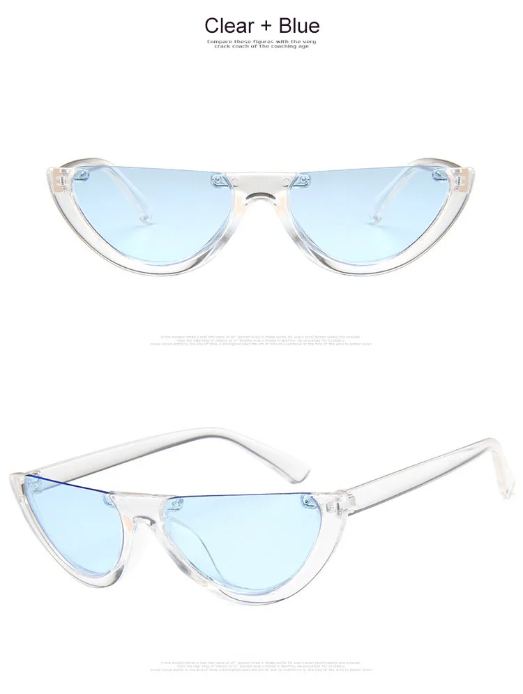 Трендовые женские солнцезащитные очки без оправы с плоской оправой Модные прозрачные очки Брендовые дизайнерские очки для женщин Oculos 5158 - Цвет линз: clear blue