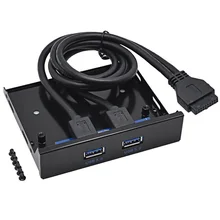 XX производительность 20 Pin 2 порта USB 3,0 концентратор USB3.0 Передняя панель кронштейн Кабель-адаптер для ПК настольный 3,5 дюймов флоппи-отсек