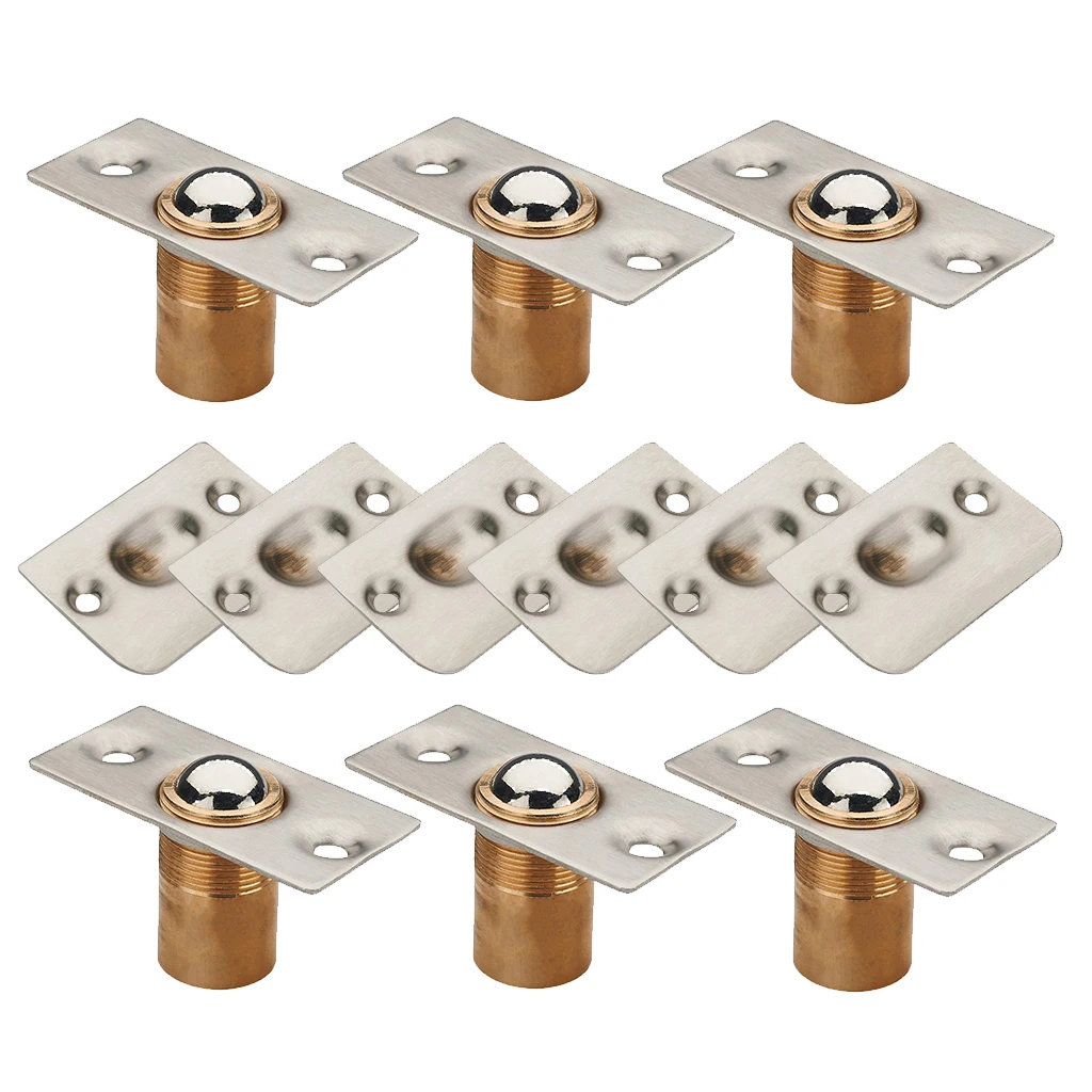 6x Adjustable Roller Ball Door Spring Catch Lock Internal Latch Stainless Steel