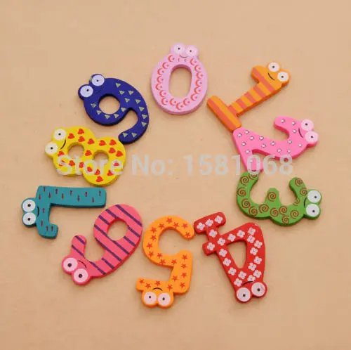 

1set X mas Gift Set 10 Number Wooden Fridge Magnet Education Learn Cute Kid Baby Toy YKS