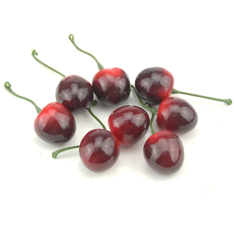 Artificial Flowers Artificial Fruits and Vegetables 10pcs Artificial Fruits and Vegetables Flowers For Wedding Decoration Scrapbooking Fake Foam Pearl Cherry Berries stamen