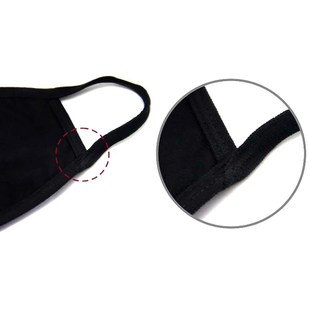 New Unisex Cosplay Cotton Black Cartoon Funny Zipped Teeth Half Face Mouth Mask