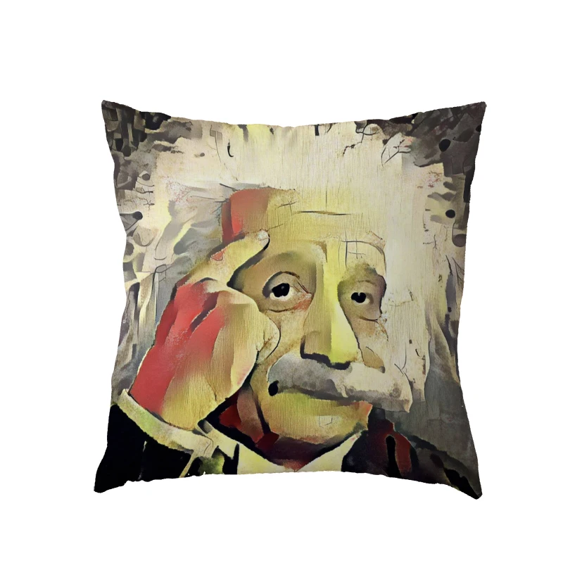 Ученый Эйнштейна наволочка из полиэстера «ПИЧ-скин» мультипликационным мотивом для домашнего использования Спальня диван гостиной комнаты; декор принт наволочка