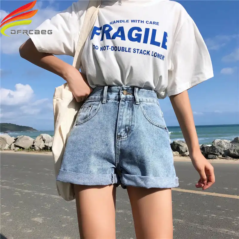 Vaqueros cortos anchos mujer Clearance