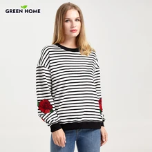 Green Home Winter Breastfeeding Pregnancy Thicken Clothing for Pregnant Women Striped Maternity Clothes Warm Long Sleeve