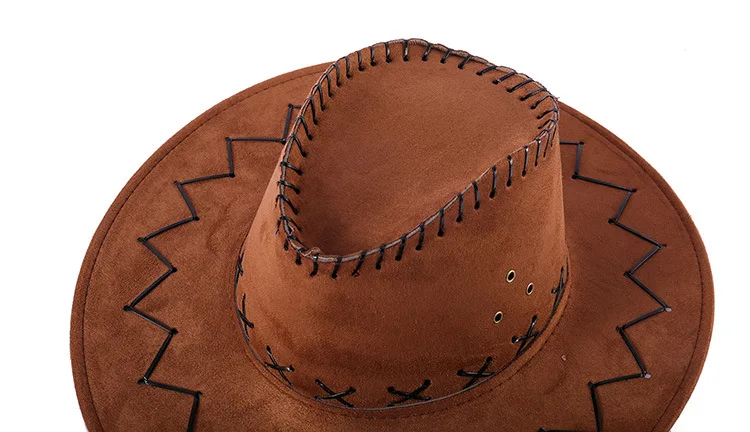ZLD Новая мода в западном стиле хип-хоп cappello da cowboy turismo all'aperto cappello da cowboy uomini e donne cappello da sole estivo