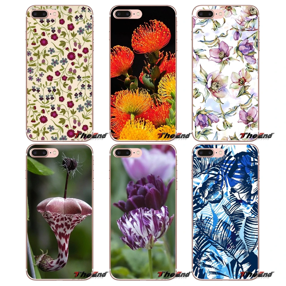 Transparent TPU Shell Cover For Huawei Honor 7X V10 6C V9 6A Play 9 Mate 10 Pro Y7 Y5 P8 P10 Lite Plus GR5 2017 Tropical Flowers | Мобильные