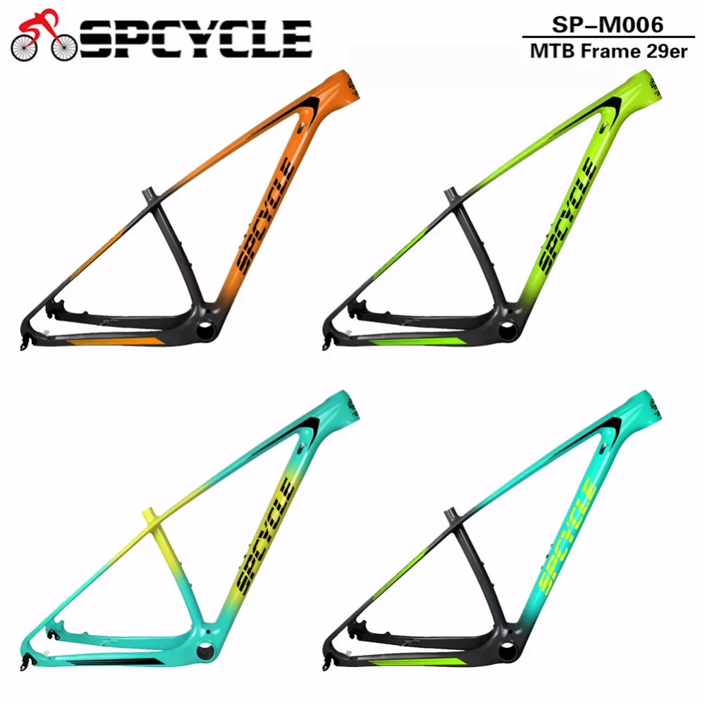 Сверхлегкие карбоновые рамы Spcycle T1000 для горного велосипеда 29er совместимые с 142*12