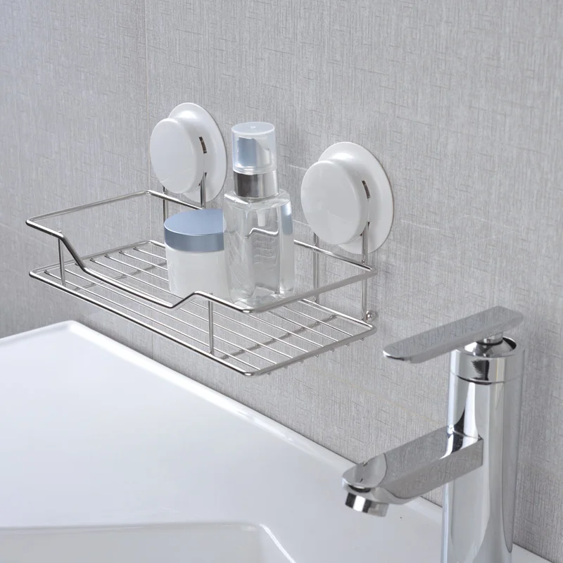 Gar Bath Plastic suction cup stainless steel Shelves for bathroom